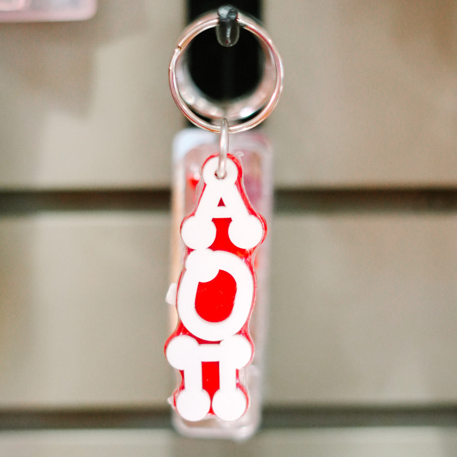 3D Acrylic Block Keychain – Greek Expressions